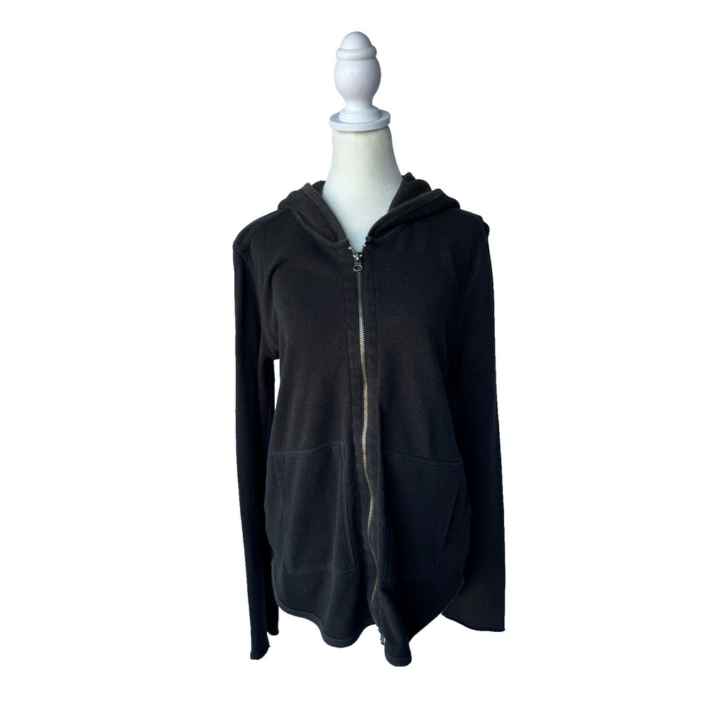 ATM Anthony Thomas Melillo French Terry Zip Up Hoodie Gray Womens Sz M Gorpcore
